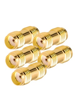 SUNSAR 5-Pack RF Coaxial Adapter Connector SMA Coax Jack Connector SMA Female to SMA Female Adapter Gold Plating Adapter  - Image 1