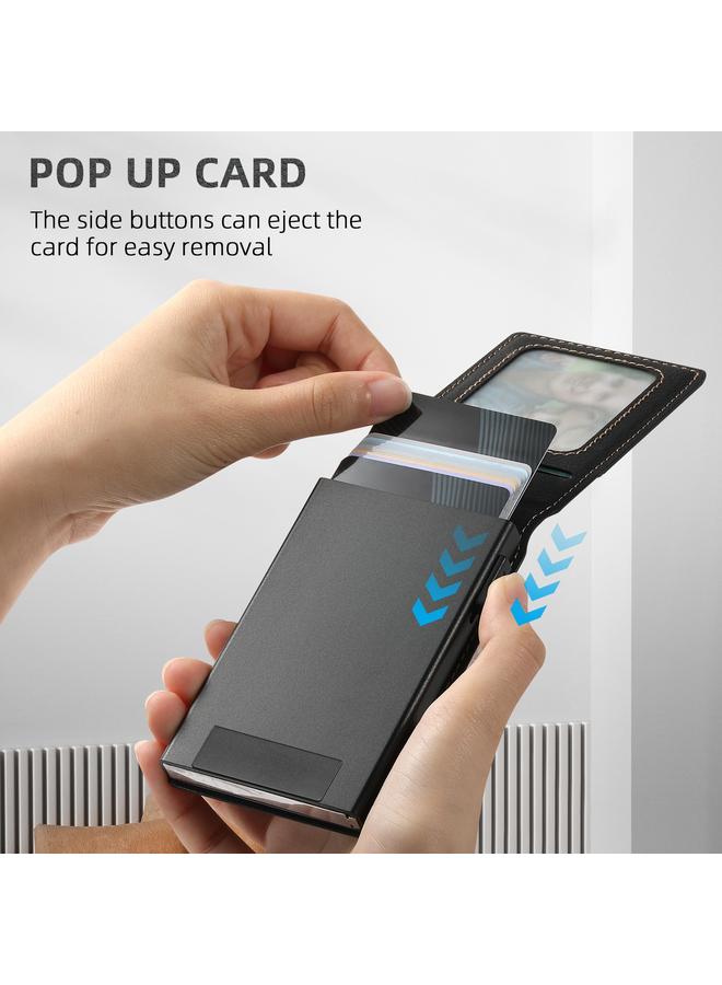 Suteni Case For iPhone 16 Pro Max H19 Litchi Grain 2-in-1 MagSafe Removable Card Box Back Phone Case - Image 3