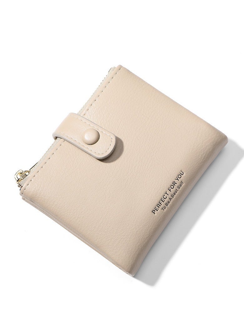 xozgdovg Purse Women's Purse Coin Purse Card Bag Stylish zipper clutch bag khaki 