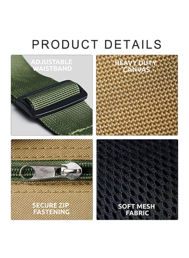 منظم أدوات الحديقة متعدد الجيوب مع حقيبة مقصورة كبيرة بسحاب للأدوات اليدوية والملحقات - Image 3