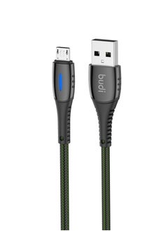 budi 212M Sync Zinc Alloy 2.4A Fast Charge With Breathing LED and Auto Power-off Micro-USB Cable 1meter  - Image 1