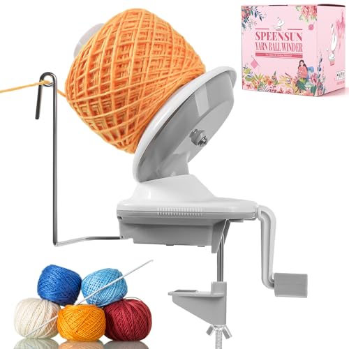 SPEENSUN Yarn Winder, Yarn Winder for Crocheting, 3.5 OZ Easy-to-Install and Efficiently Yarn Ball Winder with Lower Noise, Yarn Spinner for Crochet and Knitting Lover for Yarns Below Size 5 - Image 1