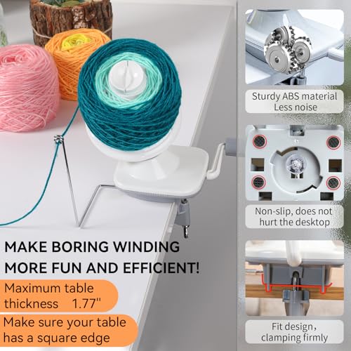 SPEENSUN Yarn Winder, Yarn Winder for Crocheting, 3.5 OZ Easy-to-Install and Efficiently Yarn Ball Winder with Lower Noise, Yarn Spinner for Crochet and Knitting Lover for Yarns Below Size 5 - Image 4