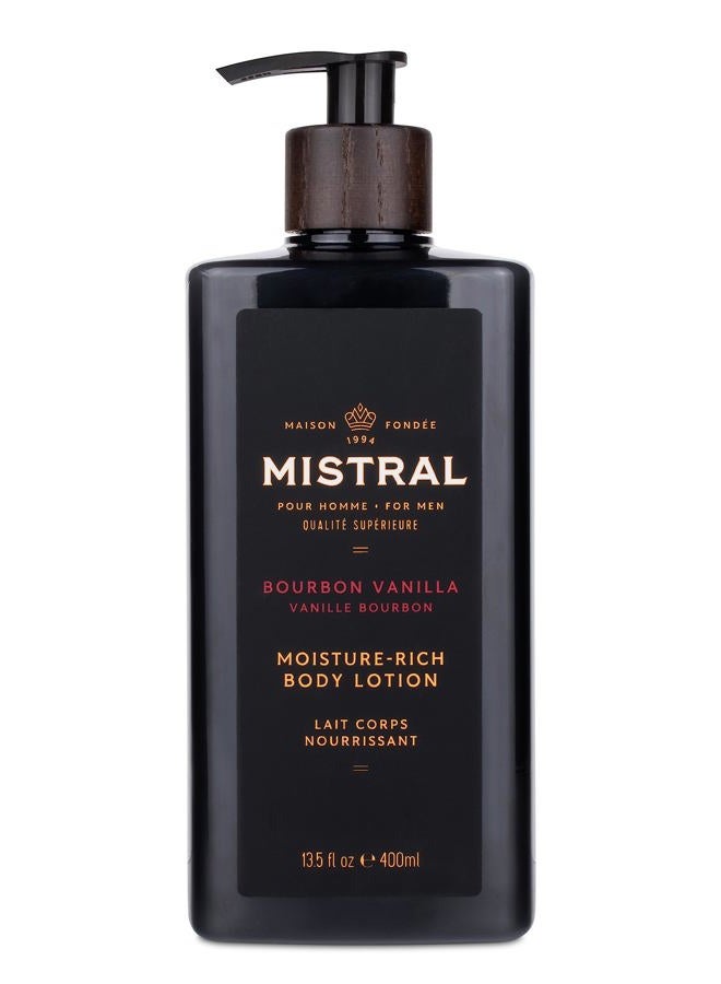 mistral Men's Moisture-Rich Body Lotion, Bourbon Vanilla, 13.5 Fl Oz - Image 1