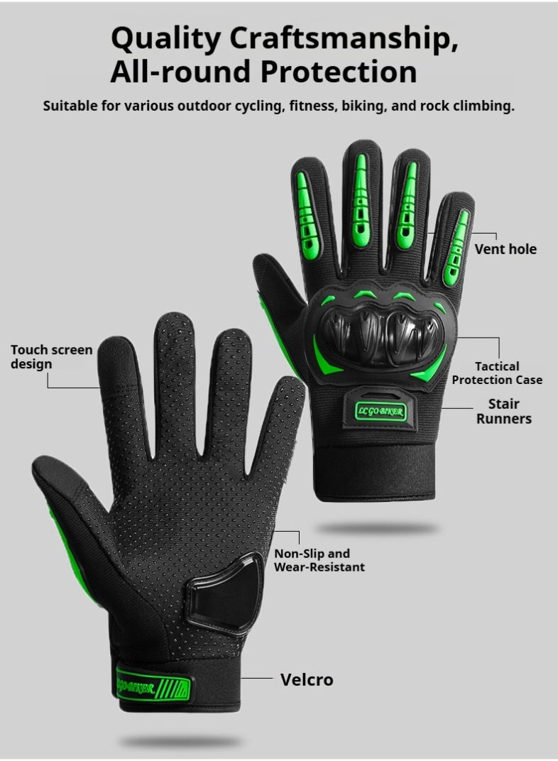 Sports Motorcycle Gloves,Touchscreen Motocross Dirt Bike Riding Gloves,Motorcycle Motorbike Powersports Racing Gloves,Anti-slip with Good Grip Hard Knuckles Protection Gloves - Image 2