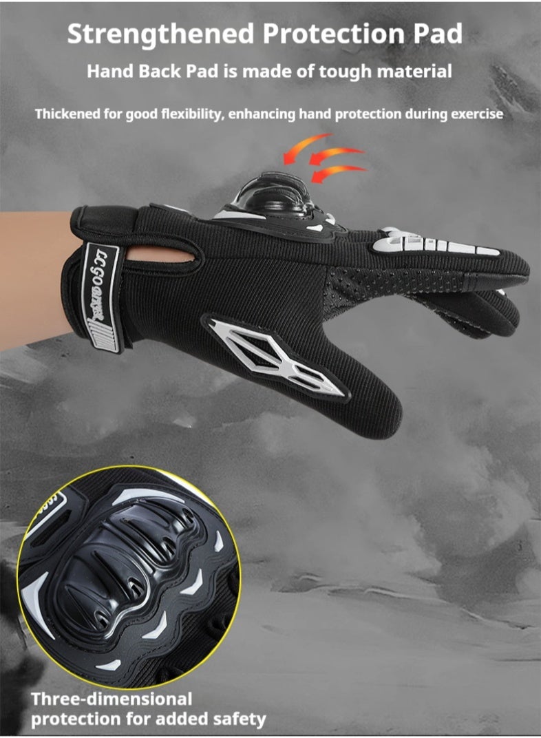 Sports Motorcycle Gloves,Touchscreen Motocross Dirt Bike Riding Gloves,Motorcycle Motorbike Powersports Racing Gloves,Anti-slip with Good Grip Hard Knuckles Protection Gloves - Image 3