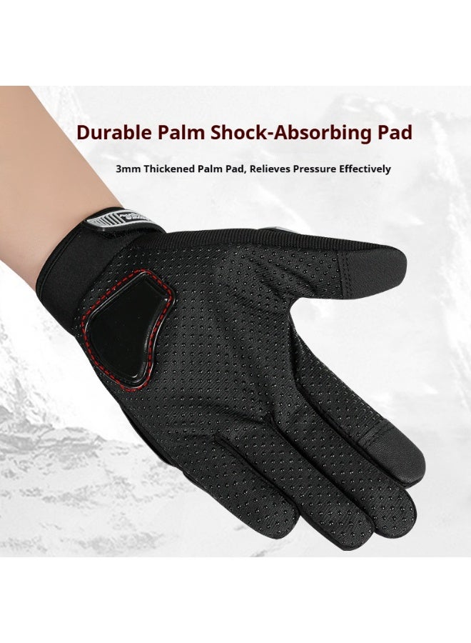 Sports Motorcycle Gloves,Touchscreen Motocross Dirt Bike Riding Gloves,Motorcycle Motorbike Powersports Racing Gloves,Anti-slip with Good Grip Hard Knuckles Protection Gloves - Image 5