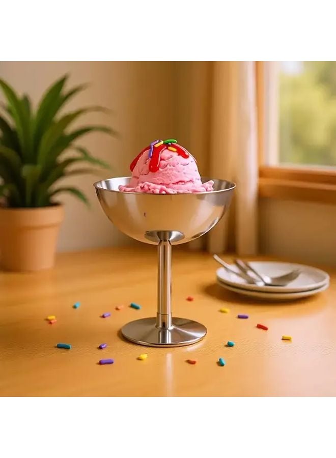 Stainless Steel Ice Cream Goblet 6oz Pudding Mousse Dessert Bowl Dishwasher Safe - Image 2