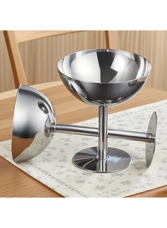 Stainless Steel Ice Cream Goblet 6oz Pudding Mousse Dessert Bowl Dishwasher Safe - Image 4