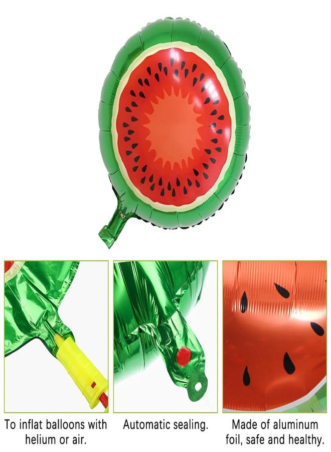 LZYMSZ 10PCS Fruit Mylar Balloons, Helium Foil Hawaii Party Balloons, 10 Styles Colorful Balloons Pineapple Watermelon Strawberry Lemon Orange for Beach Party Wedding Birthday Baby Shower Decoration - Image 2