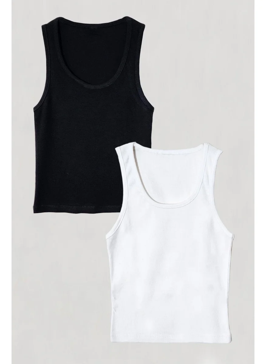 كوتن كونسيبت 2 Pieces Cotton Strappy Fitted Athlete T-Shirt