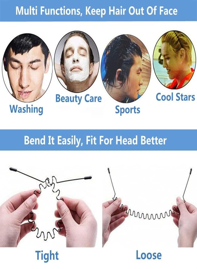 ربطات شعر معدنية من ناكاس للرجال والنساء، ربطات رأس سوداء مموجة مناسبة للرياضة، ربطات شعر حلقية للرجال، إكسسوارات مرنة مانعة للانزلاق للاستخدام الخارجي. - Image 5