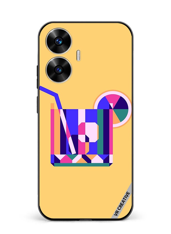 VR CREATIVE Protective Case Cover For Realme C55 Juice Cup Design Multicolour - Image 1