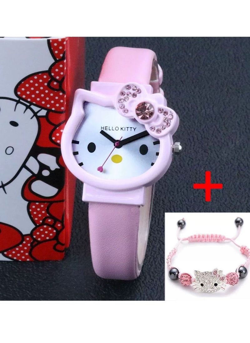 Hello Kitty - Hello Kitty Creative Diamond Watch Bracelet Set - Image 1