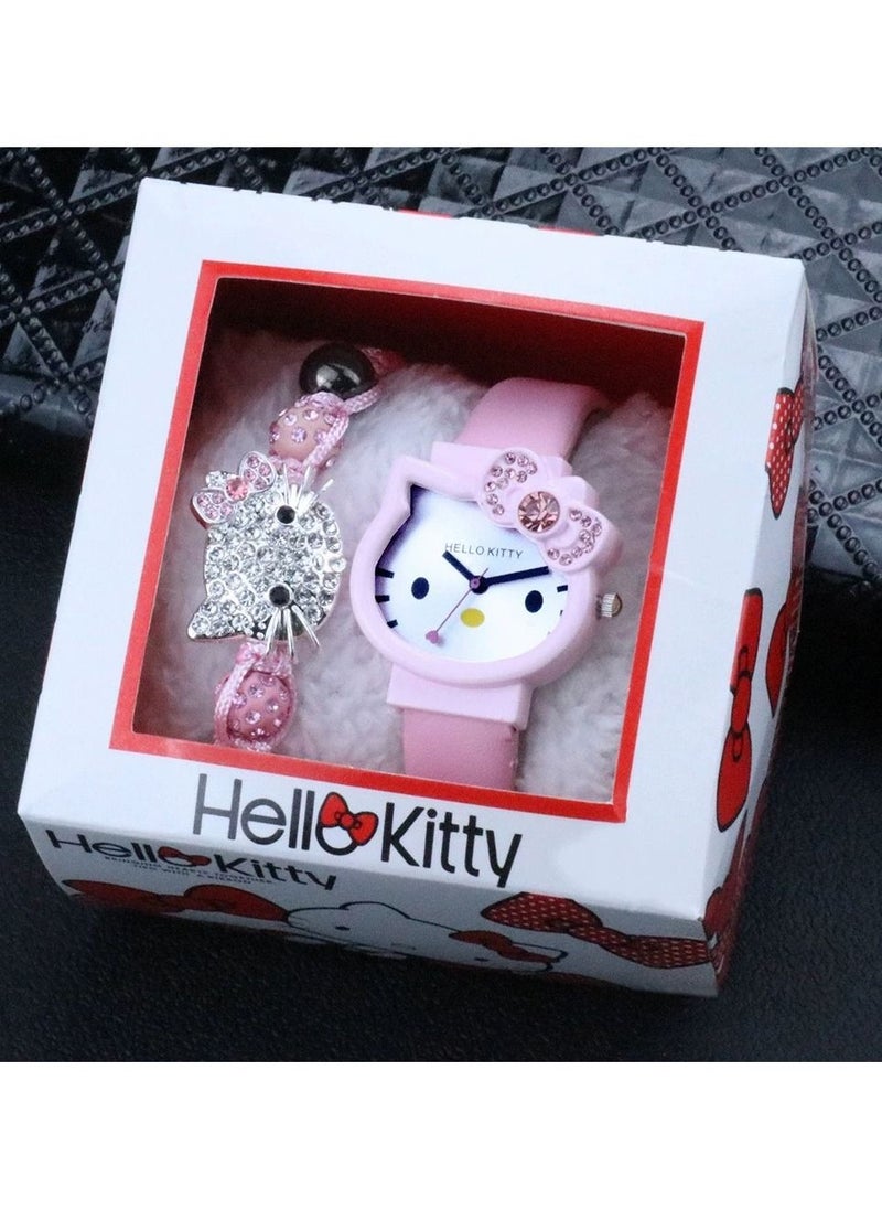 Hello Kitty - Hello Kitty Creative Diamond Watch Bracelet Set - Image 1