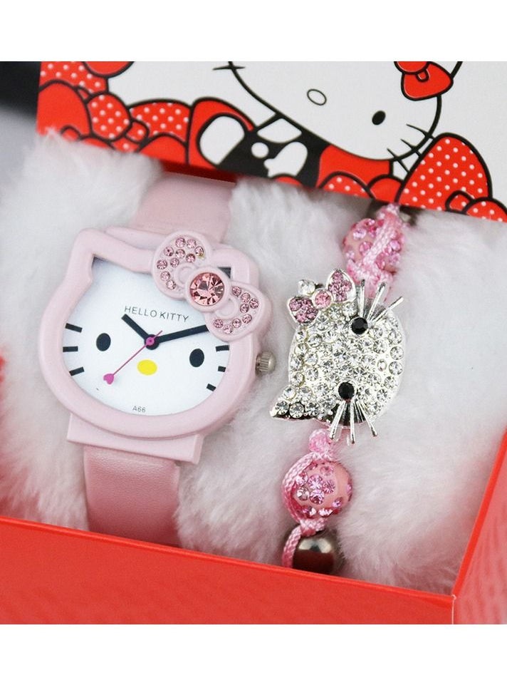Hello Kitty - Hello Kitty Creative Diamond Watch Bracelet Set - Image 1