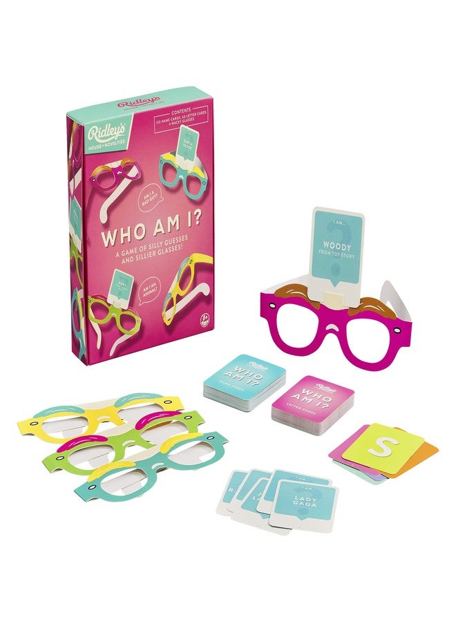 Ridley's Ridley’s Who Am I? Guessing Game - Silly Family Game for 2-4 Players, Ages 8+ - Wacky Guesses and Instructions Included - Funny Party Games for Kids and Adults