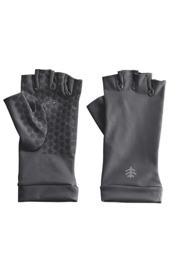 Coolibar Fingerless UV Sun Gloves - UPF 50+ Sun Protection - Ouray in Charcoal - Image 1