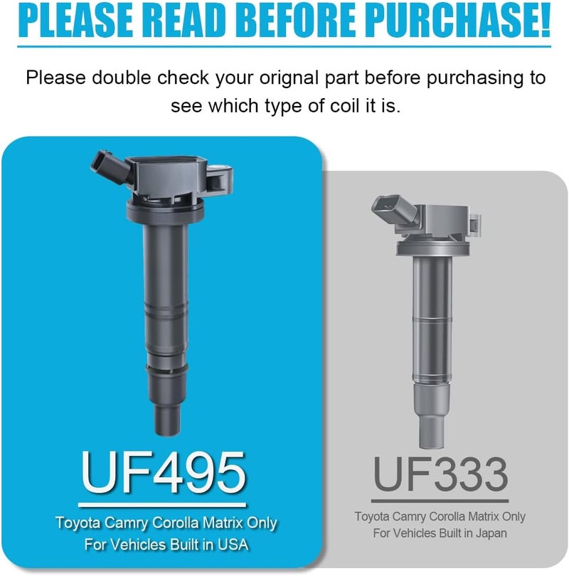 MAS Set of 4 Ignition Coils for Toyota and Lexus Vehicles - Image 2