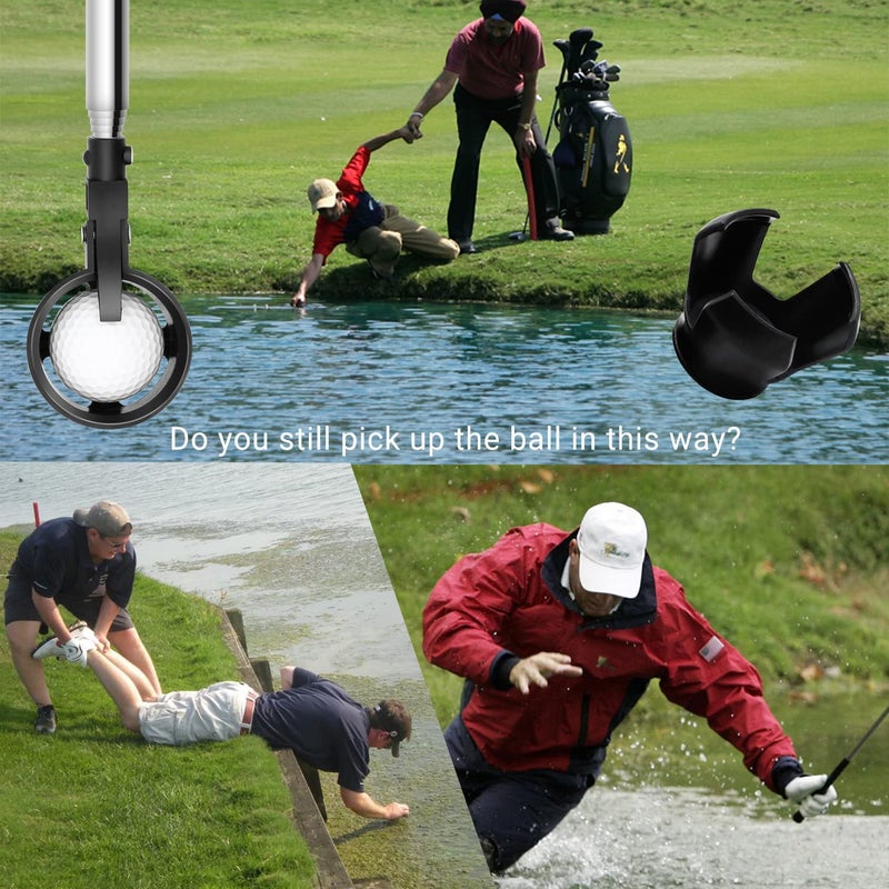 prowithlin Golf Ball Retriever, Stainless Telescopic Extendable Balls Retrievers for Water w/Golf Balls Pick Up Retriever Grabber Claw Sucker Tool, Golfs Gifts for Men (6ft) - Image 3