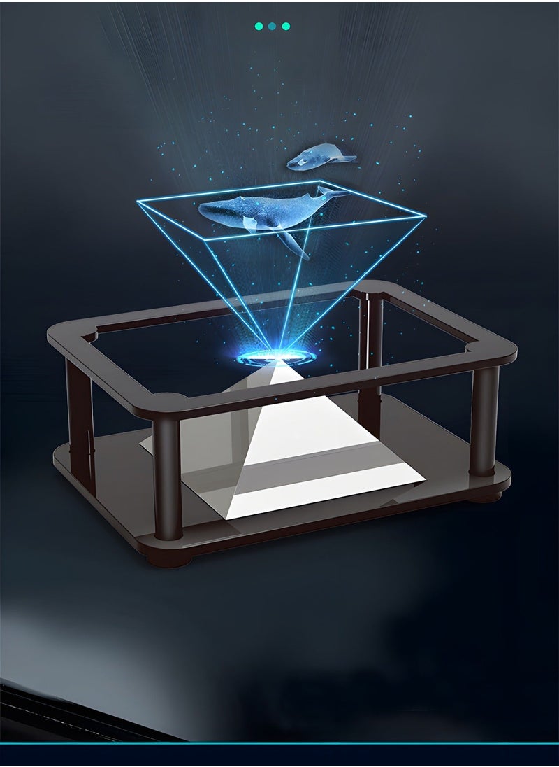 GROIC 3D Holographic Display Stands,Projector Mobile Smartphone Hologram Bracket,360° Images Stands Projector,for Ad Display/Cartoon Interaction/Entertainment/Gift,Developmental Toys  - Image 2