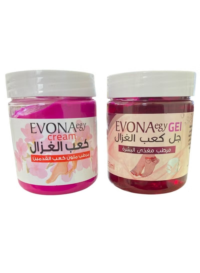 Evona Original Evona Gazelle Heel Gel & Cream – Moisturizing & Pinkish Tint for Feet - Image 1