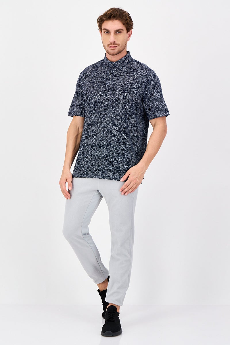 Greg Norman Men Sportswear Fit Short Sleeve Outdoor Polo Shirt, Navy - Image 4