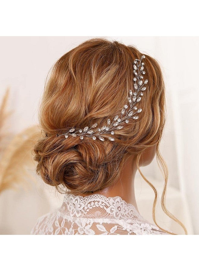 JAKAWIN Bride Rhinestone Wedding Hair Vine Crystal Hair Piece Bridal Hair Accessories For Women Hv191 (1 Silver)  - Image 5