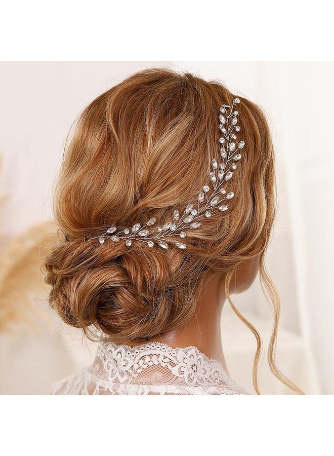 JAKAWIN Bride Rhinestone Wedding Hair Vine Crystal Hair Piece Bridal Hair Accessories For Women Hv191 (1 Silver)  - Image 3