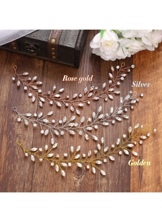 JAKAWIN Bride Rhinestone Wedding Hair Vine Crystal Hair Piece Bridal Hair Accessories For Women Hv191 (1 Silver)  - Image 2