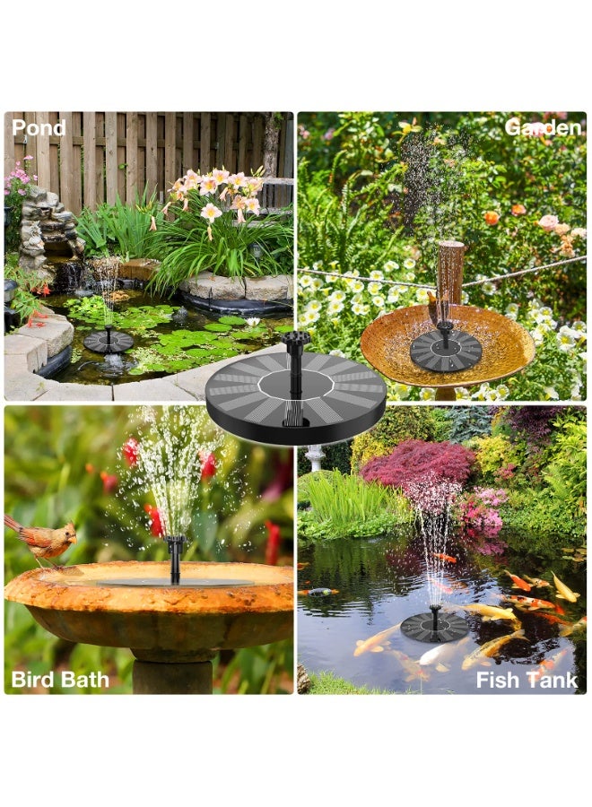 Floating Outdoor Solar Fountain, 6 Nozzle Solar Pond Pump, Solar Fountain for Gardens, Bird Baths, Ponds - Image 5