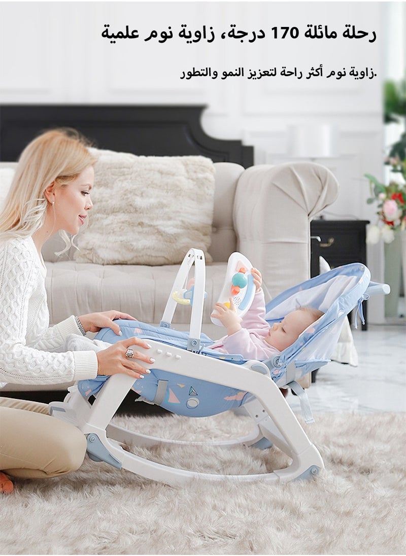 Arabest - 5-1 Baby Bouncer Ifant Seat Baby Bouncer and Push Walker Cambo Ifant to Toddler Adjustable Bouncer Chair Portable Rocker Chair with Wheels  Toy Snack Tray and Canopy for Outdoor 0-36 Months - Image 1