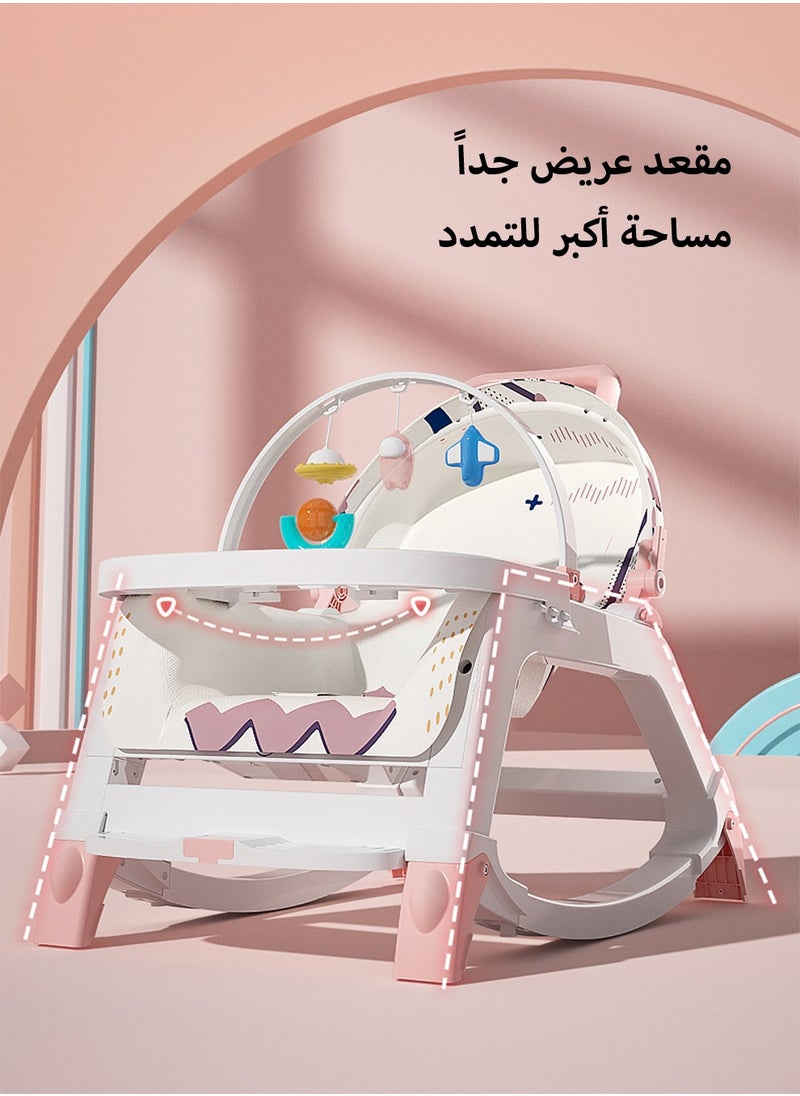 Arabest - 5-1 Baby Bouncer Ifant Seat Baby Bouncer and Push Walker Cambo Ifant to Toddler Adjustable Bouncer Chair Portable Rocker Chair with Wheels  Toy Snack Tray and Canopy for Outdoor 0-36 Months - Image 1