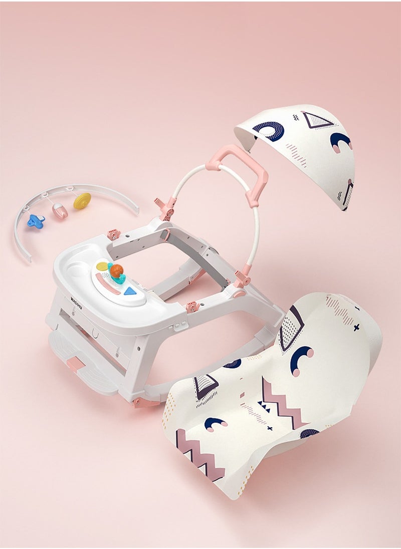 Arabest - 5-1 Baby Bouncer Ifant Seat Baby Bouncer and Push Walker Cambo Ifant to Toddler Adjustable Bouncer Chair Portable Rocker Chair with Wheels  Toy Snack Tray and Canopy for Outdoor 0-36 Months - Image 1