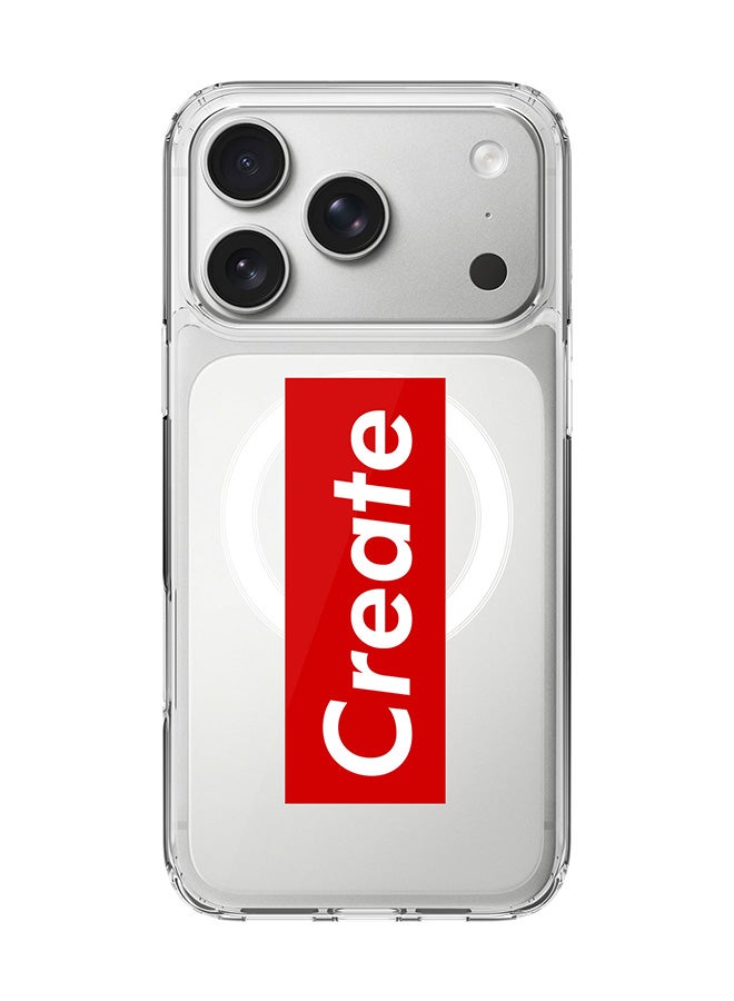 Stylizedd Classic Clear MagSafe Case for iPhone 17 Pro , Hybrid Soft Case Flexible Edges Anti Drop TPU PC Gel Thin Transparent Cover [ Designed for iPhone 17 Pro ] - Create