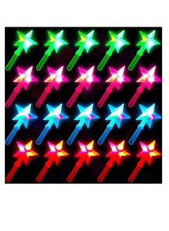 LED Star Hand Clapper, 20 Pcs 10.6 Inch Light up Shape Clappers Noise Makers, Suitable for Sporting Events, Birthday, Carnival, Concerts, Game, Graduation(Random Color)