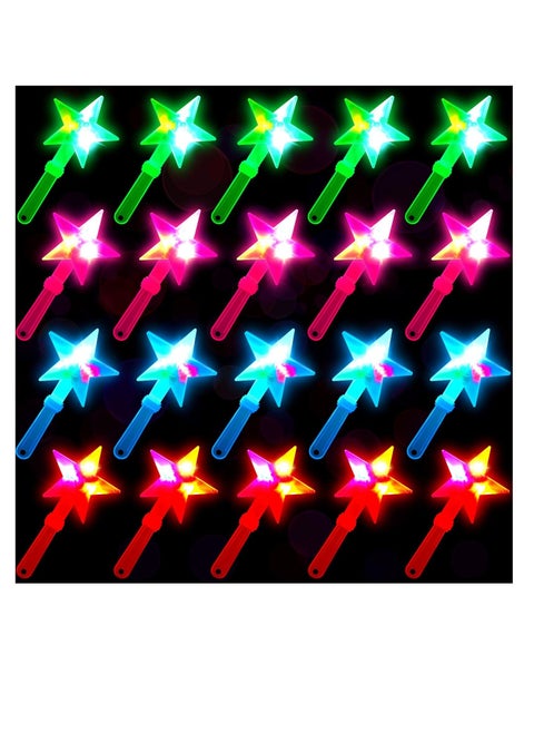 LED Star Hand Clapper, 20 Pcs 10.6 Inch Light up Shape Clappers Noise Makers, Suitable for Sporting Events, Birthday, Carnival, Concerts, Game, Graduation(Random Color)