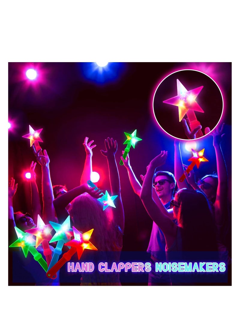 Y&D - LED Star Hand Clapper, 20 Pcs 10.6 Inch Light up Shape Clappers Noise Makers, Suitable for Sporting Events, Birthday, Carnival, Concerts, Game, Graduation(Random Color) - Image 1