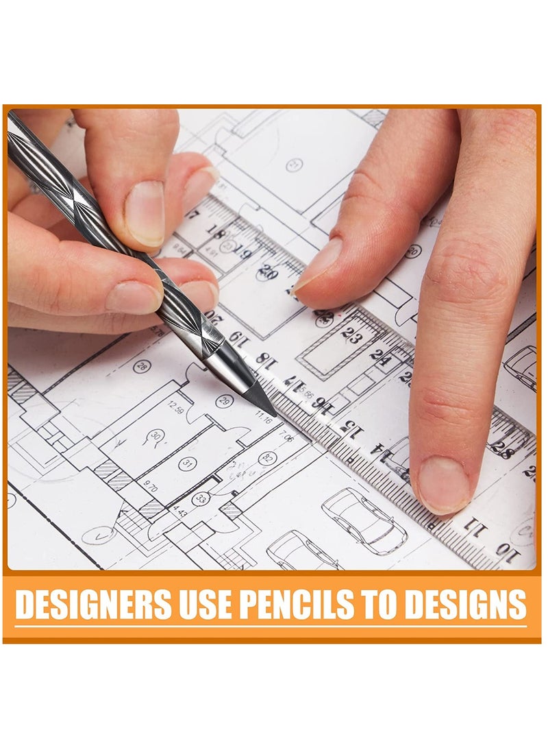 SOLARAE 24 Pieces Everlasting Pencil with Replaceable Graphite Nibs - Infinite Inkless Writing Pens with Metal Design, Eternal Replacement Heads for Endless Writing Experience. - Image 4