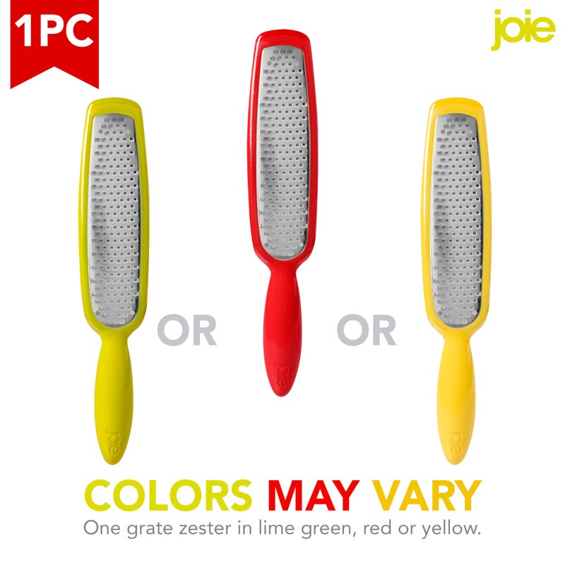 Joie Grate Zester, Handheld Grater Ideal for Citrus, Hard Cheese, Chocolate, Cinnamon, and Nutmeg, Stainless Steel, Multiuse Kitchen Tool, BPA-Free, Colors May Vary - Image 2