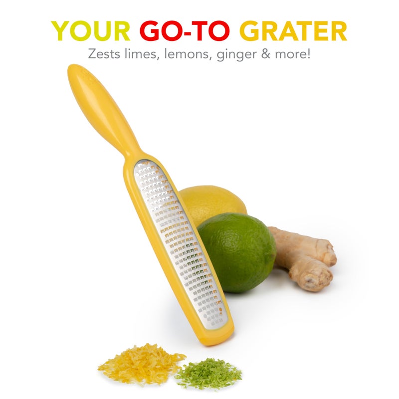 Joie Grate Zester, Handheld Grater Ideal for Citrus, Hard Cheese, Chocolate, Cinnamon, and Nutmeg, Stainless Steel, Multiuse Kitchen Tool, BPA-Free, Colors May Vary - Image 4