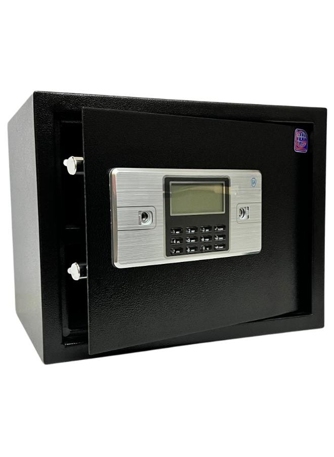 LOTFY GROUP Electronic Digital Safe - Dual Entry Lock Box with 2 Override Keys - Personal Home Safe for Medicine, Jewelry, Handguns, and More by LOTFY GROUP (Black) ( H30 * W38 * D30 CM )  - Image 1