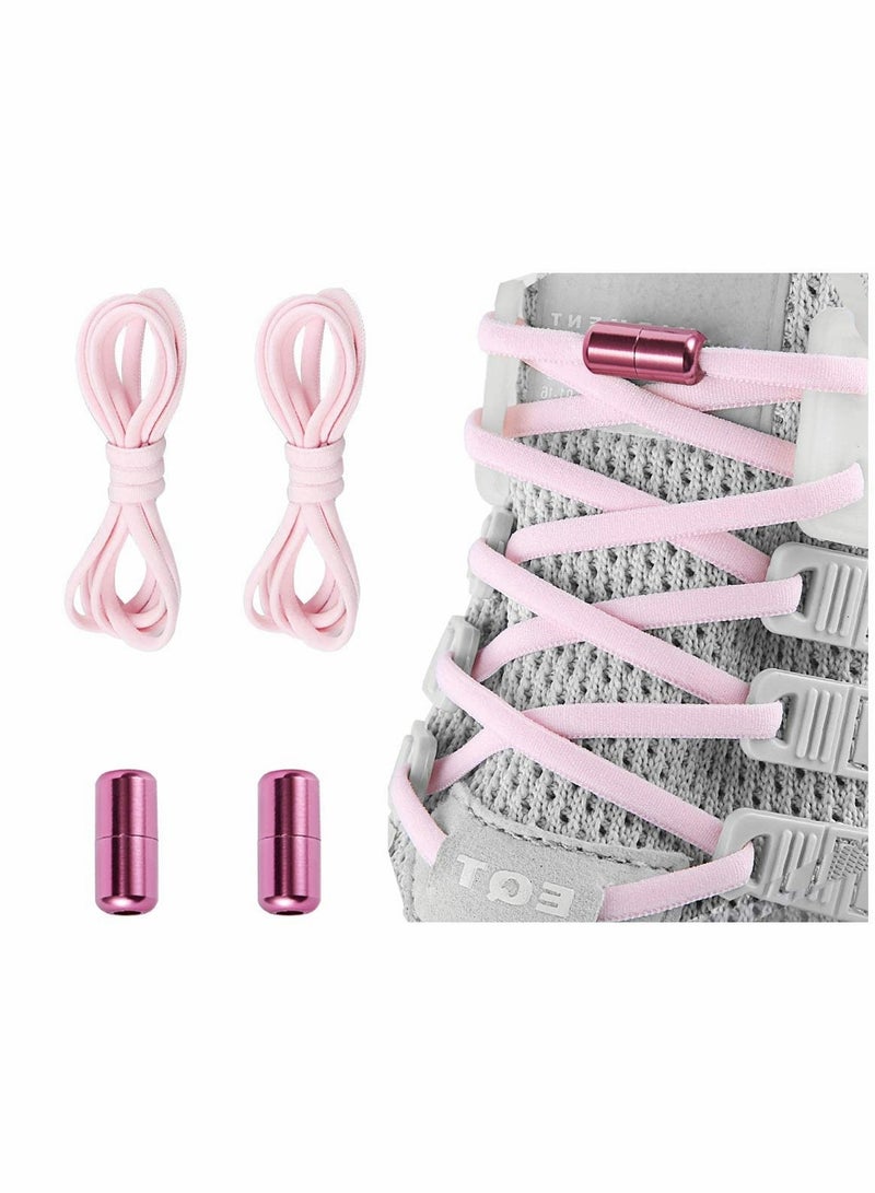 Luckam 2 Pairs of No Tie Shoe Laces Elastic Tieless Shoelaces, One Size Fits All Adult & Kids - Image 1