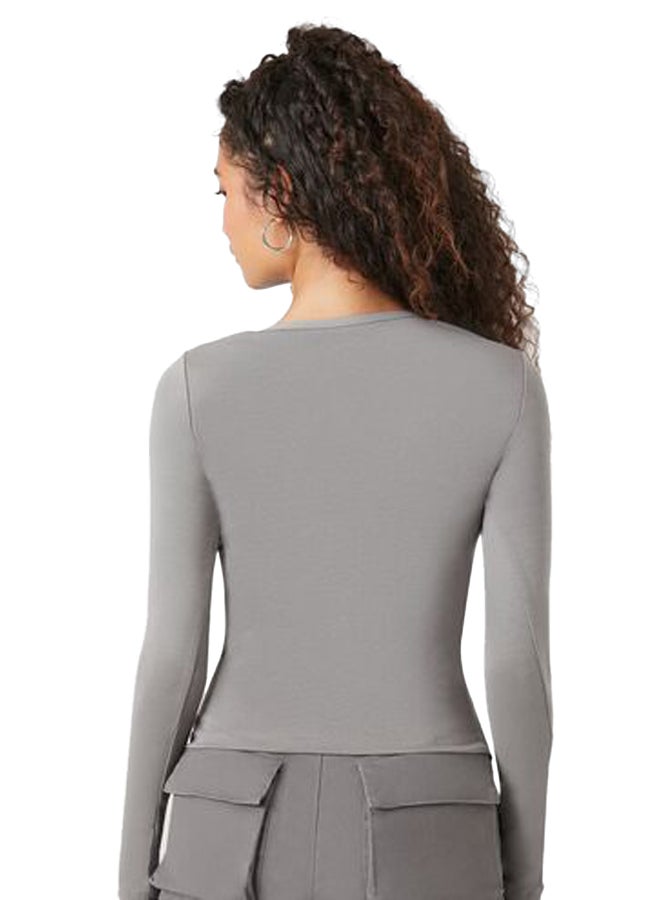 FOREVER 21 Cotton-Blend Scoop-Neck Top - Image 4