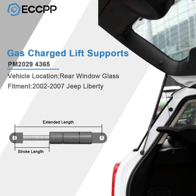 ECCPP 2pcs Rear Window Lift Supports Struts Shocks Gas Springs Props for Jeep Liberty 2002-2007 PM2029 4365 - Image 2