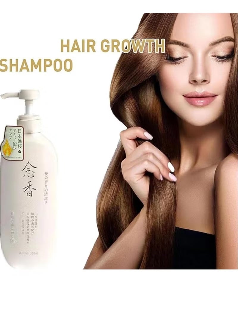 SAKURA Japanese Sakura Shampoo (Original) for hair growth, preventing hair loss and removing dandruff, 300 ml 2 pieces - Image 5