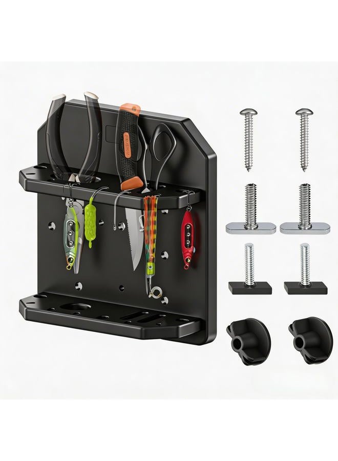 EDSRDPLT 90 Degree Boat Track System Tool Holder, Knife & Plier Rig Holder Combo - Compatible for Versatrack/Lund Sport Track - Marine-Grade Storage Solution. - Image 1