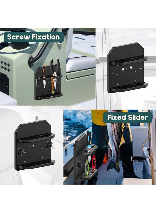 EDSRDPLT 90 Degree Boat Track System Tool Holder, Knife & Plier Rig Holder Combo - Compatible for Versatrack/Lund Sport Track - Marine-Grade Storage Solution. - Image 2