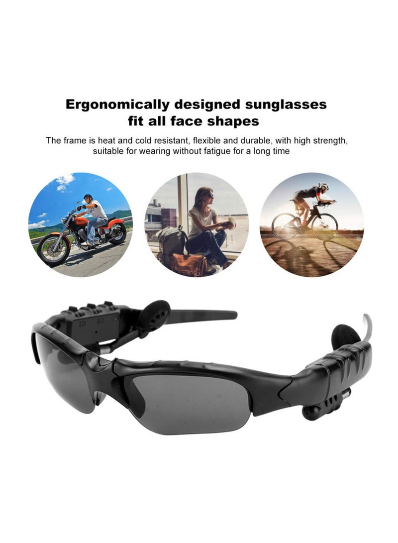 Sunglasses, Wireless Bluetooth Sunglasses, Stereo Sound Audio Sunglasses for Outdoor Sports, Noise Reduction Playing Music Call Earphones Supplies for Outdoor Cycling Running Driving Fishing - Image 4