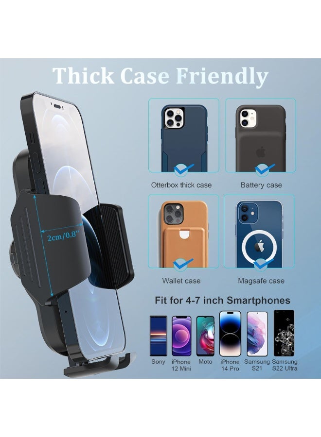 Mobile Phone Holder for Car, Mobile Phone Holder Car Suction Cup Universal 360° Rotation Car Phone Holder for Dashboard & Windshield Compatible All 4-7 Inch Phones (Black) - Image 4